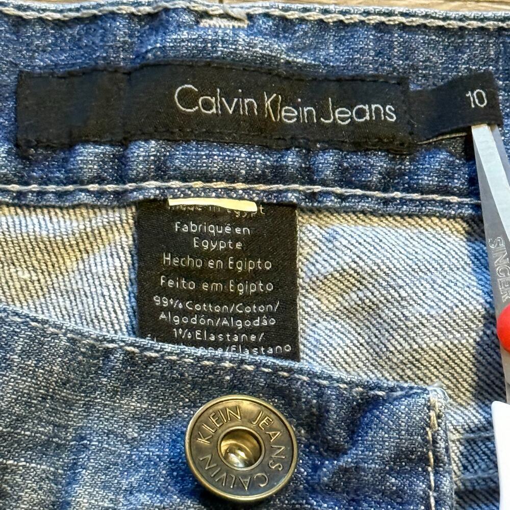 Calvin Klein Jeans Womens Low Rise Flare Denim Size 10 Y2K Blue